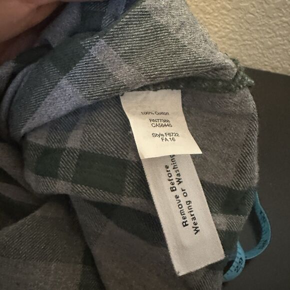 Madewell Women's Flannel Zip-Front Popover Shirt Gray/Green Plaid Size XSMALL - Picture 5 of 6